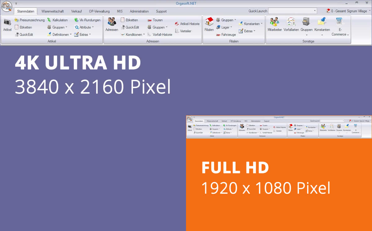 4k skalierung warenwirtschaftssystem orgasoft.net